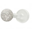 Tragus boule strass argent 925 tige bioflex