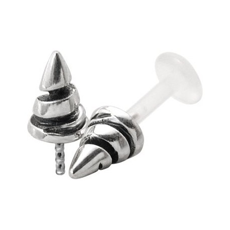 Piercing Tragus Gros Pic Argent 925 Tige Bioflex