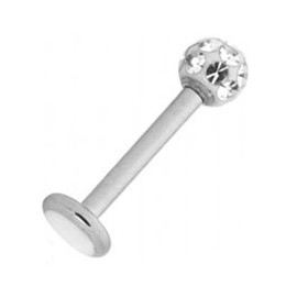 Piercing Tragus Titane G23 Boule Cristal Recouverte de Résine