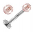 Tragus titane G23 fausse boule perle rose