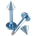 Piercing Tragus Titane G23 Pic Bleu