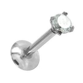 Tragus acier cristal serti rond