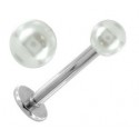 Piercing Tragus Acier Fausse Boule Perle