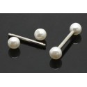 Piercing Langue Titane G23 Fausse Boule Perle