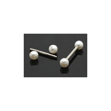 Piercing Langue Titane G23 Fausse Boule Perle