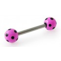 Piercing Langue Titane G23 Boule Rose