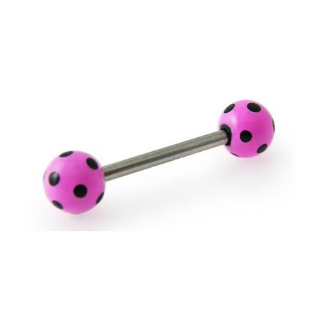 Piercing Langue Titane G23 Boule Rose