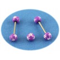 Piercing Langue Titane G23 Boule Violette