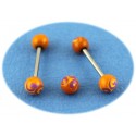 Piercing Langue Titane G23 Boule Orange