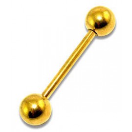 Piercing Langue Boule Doré Anodisé