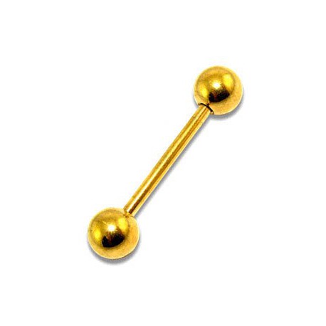 Piercing Langue Boule Doré Anodisé