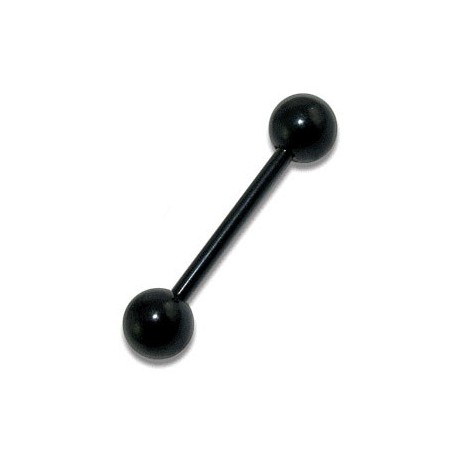 Piercing Langue Boule Noir Anodisé