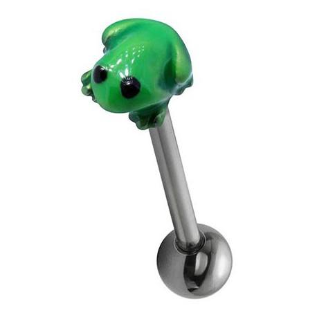 Piercing Langue Acier Grenouille