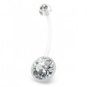 Piercing Nombril Cristal Femme Enceinte Bioflex