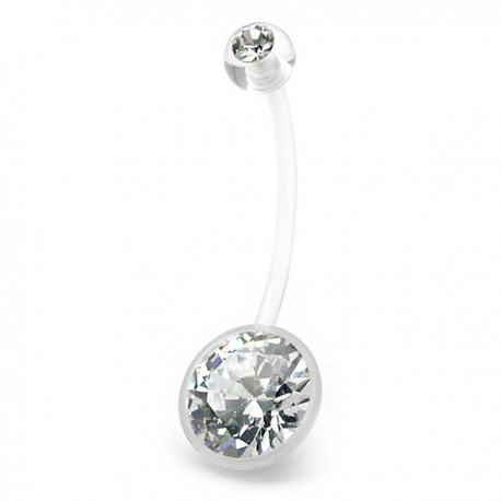 Piercing Nombril Cristal Femme Enceinte Bioflex