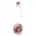 Piercing Nombril Cristal Femme Enceinte Bioflex