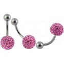 Piercing Nombril Titane G23 Boule Cristal 