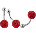 Piercing Nombril Titane G23 Boule Cristal 