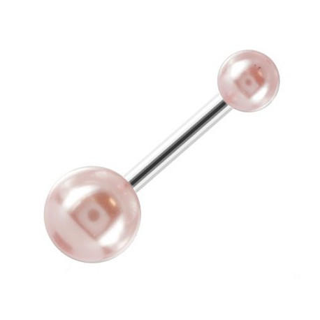 Piercing Nombril Titane G23 Boule Perle Rose