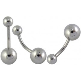 Piercing Nombril Boule Acier Chirurgical 316L