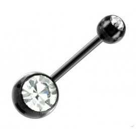 Piercing Nombril Boule Cristal Ligne Noire