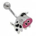 Piercing Nombril Vache Cartoon