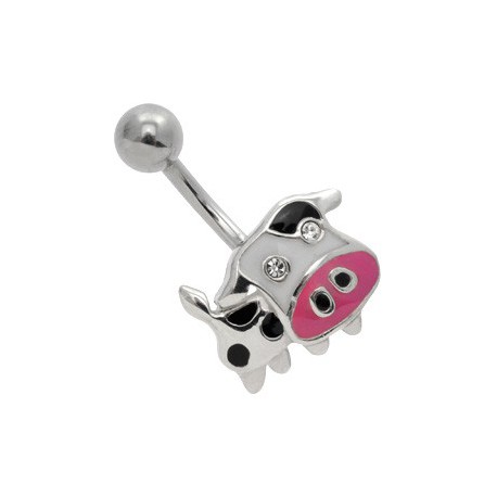 Piercing Nombril Vache Cartoon