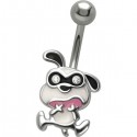 Piercing Nombril Chien Cartoon