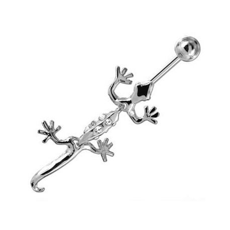 Piercing Nombril Salamandre Pendante Argent 925