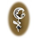 Piercing Nombril Inversé Fée avec Lune Argent 925