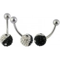 Nombril boule cristal yin yang