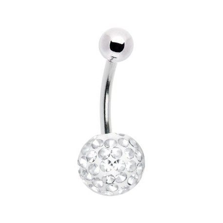 Piercing Nombril Boule Cristal Recouverte de Resine