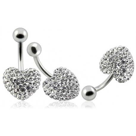 Piercing Nombril Cristal Coeur
