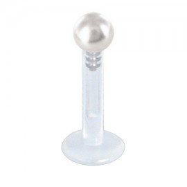 Labret fausse boule perle tige bioflex