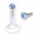 Piercing Labret Cristal Tige Bioflex