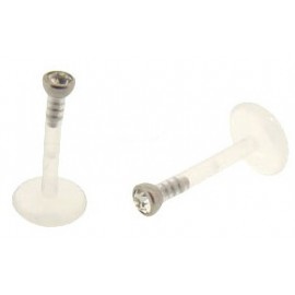 Piercing Labret Cristal Tige Bioflex