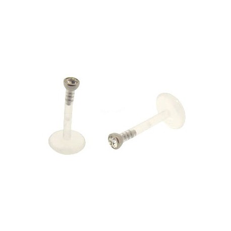 Piercing Labret Cristal Tige Bioflex