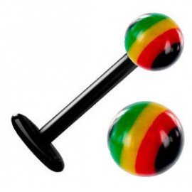 Labret boule couleur jamaïque bioflex