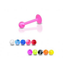 Piercing Labret Boule Multi Couleurs Bioflex