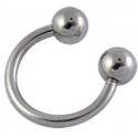 Piercing Labret Anneau Fer à Cheval Boule Titane G23