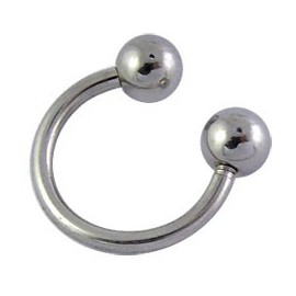 Piercing Labret Anneau Fer à Cheval Boule Titane G23