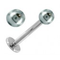 Piercing Labret Titane G23 Boule Perle Foncé