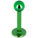 Piercing Labret Titane G23 Boule Verte