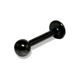 Labret boule noire anodisé