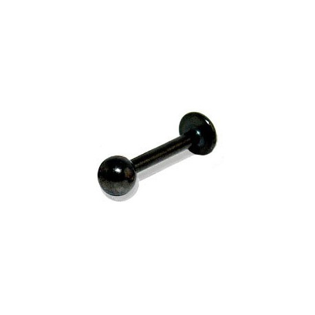 Piercing Labret Boule Noir Anodisé