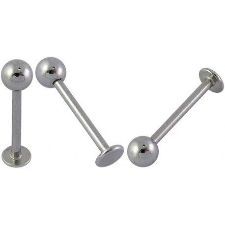 Piercing Labret petite boule acier chirurgical 316L