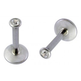 Piercing Labret Acier Cristal