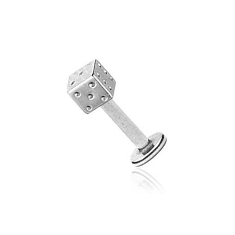 Piercing Labret Acier Dé
