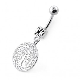 Nombril arbre de vie pendant argent 925