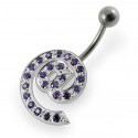Nombril Arobase Cristal Argent 925